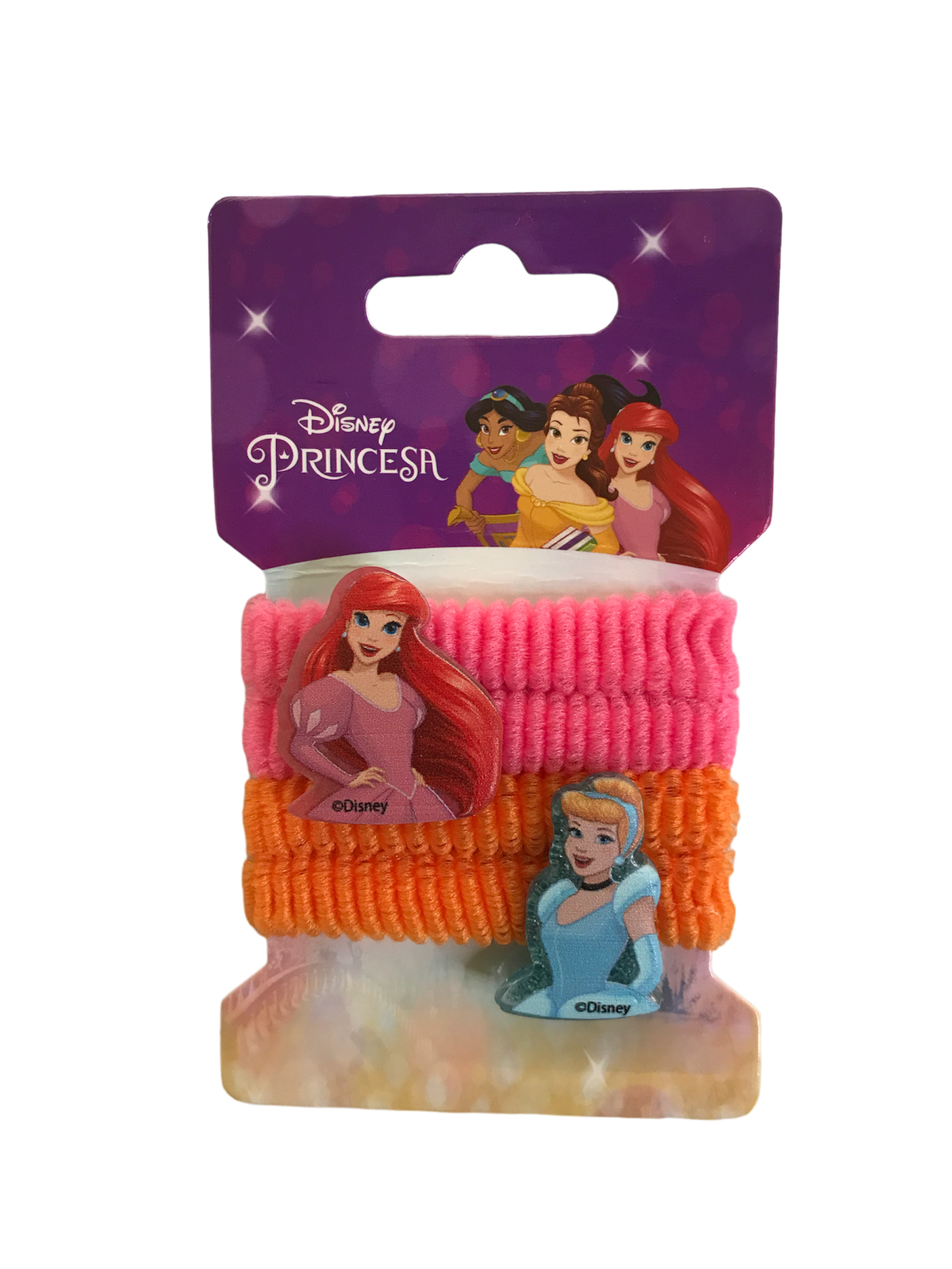 Gomitas para pelo Disney Princesa con apliques de Ariel y Cenicienta